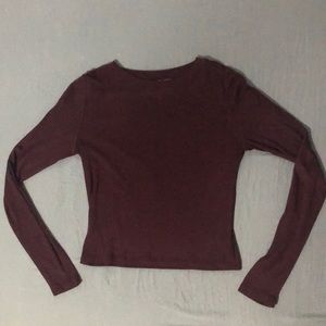 H&M burgundy crop top.